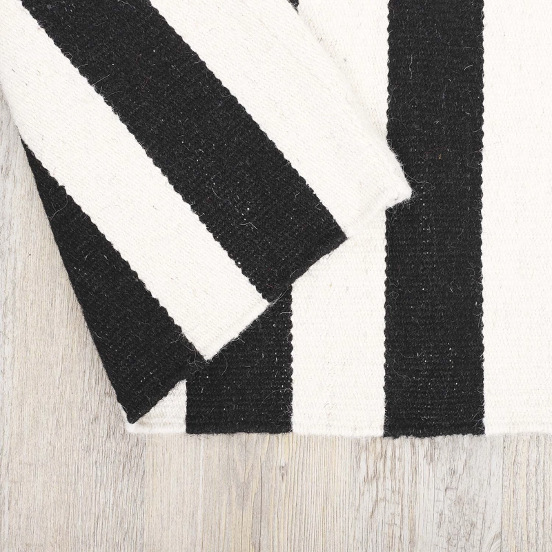 ALFOMBRA HANDWOVEN RUSTIC 160X230 NEGRO/BLANCO - 4