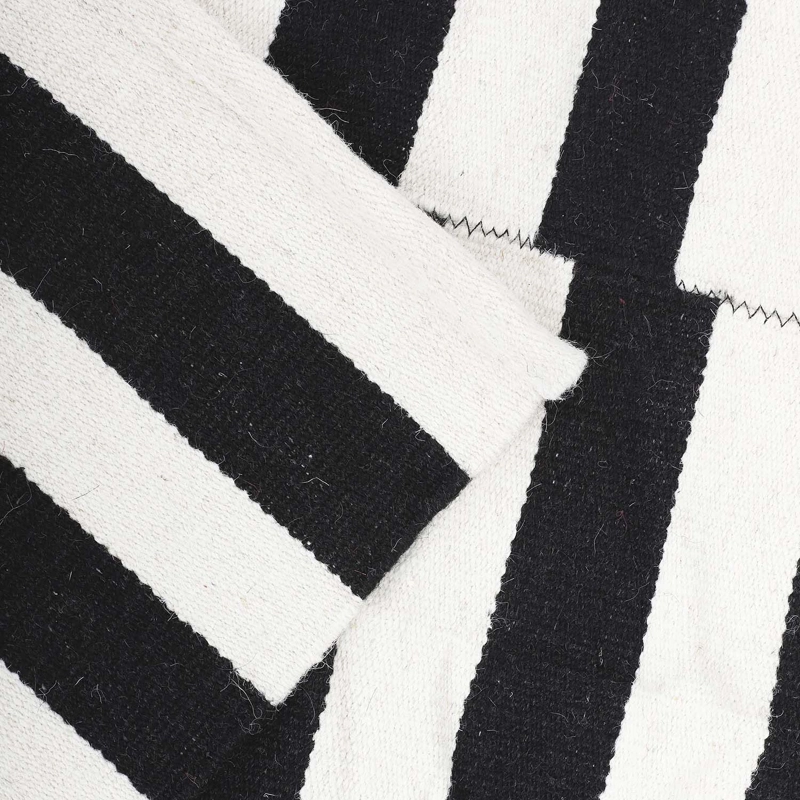 ALFOMBRA HANDWOVEN RUSTIC 160X230 NEGRO/BLANCO - 6