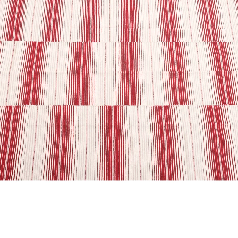 ALFOMBRA HANDWOVEN RUSTIC 140X200 BLANCO/ROJO - 5
