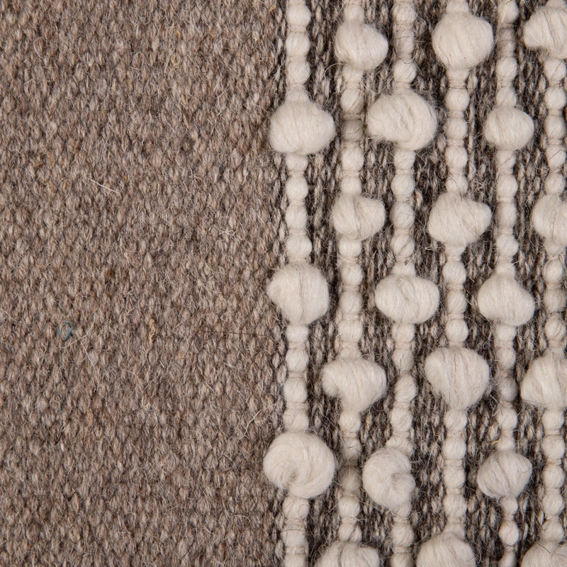 ALFOMBRA HANDWOVEN WOOL TRIBAL 160X230 CAFE - 3