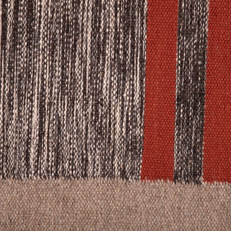 ALFOMBRA HANDWOVEN WOOL LINES 190X290 TERRACOTA - 2