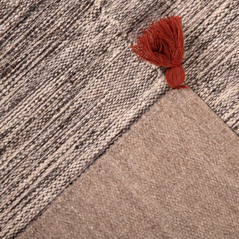 ALFOMBRA HANDWOVEN WOOL LINES 190X290 TERRACOTA - 4