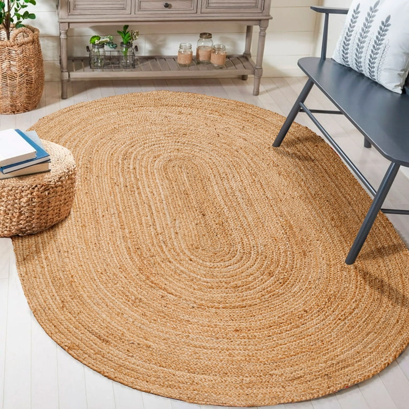 ALFOMBRA YUTE BRAIDED OVAL BRC 108 NATURAL 90X150 - 2