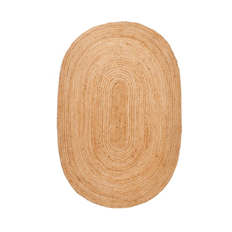 ALFOMBRA YUTE BRAIDED OVAL BRC 108 NATURAL 150X210 - 1