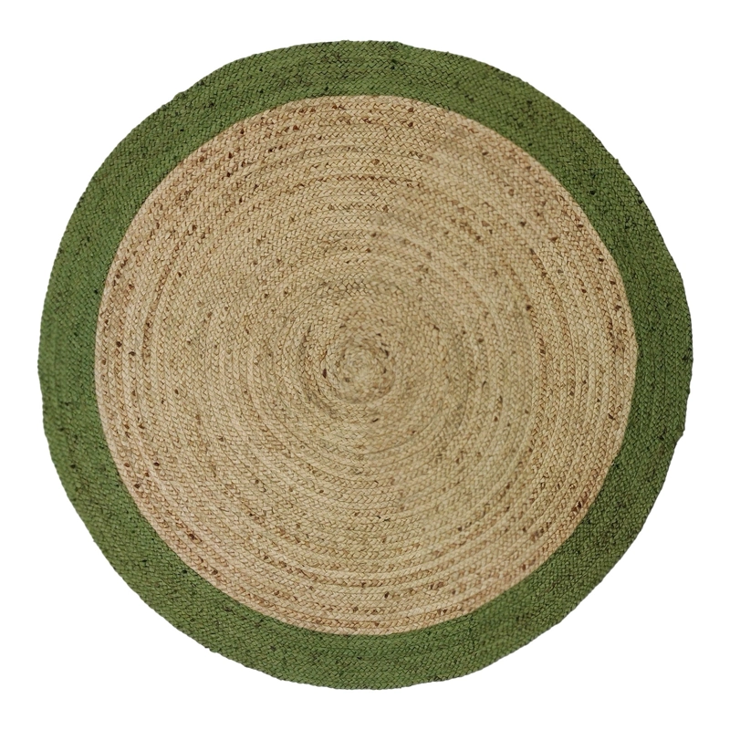 ALFOMBRA YUTE RED. CANCUN 150X150 VERDE - 2