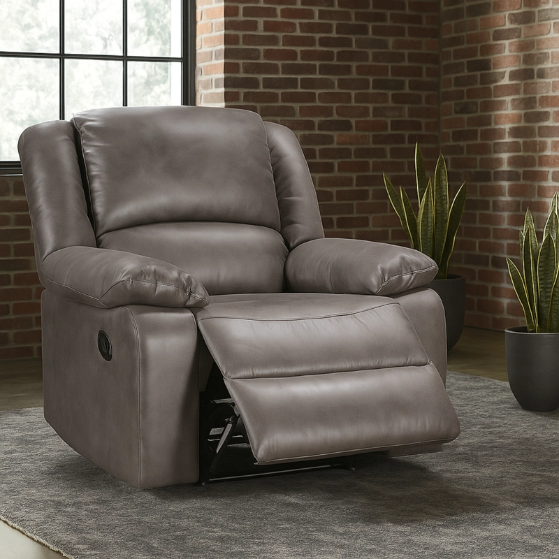 BERGER RECLINABLE 1  CUERPO OSAKA GRIS PIEDRA - 2