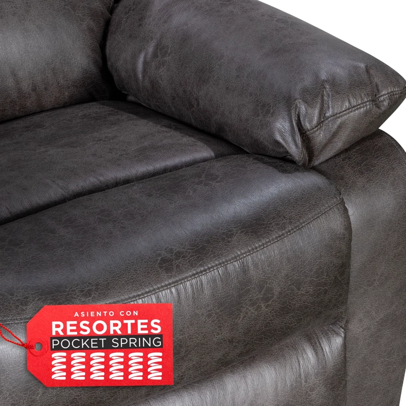 BERGER RECLINABLE 1  CUERPO OSAKA GRIS PIEDRA - 7