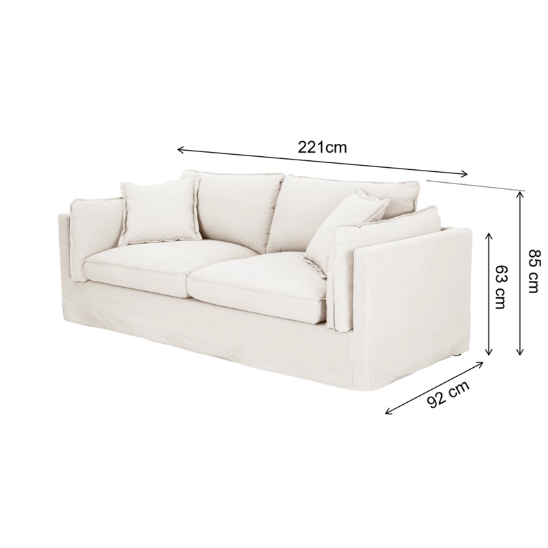 SOFA SIENA 3 CUERPOS BEIGE - 3