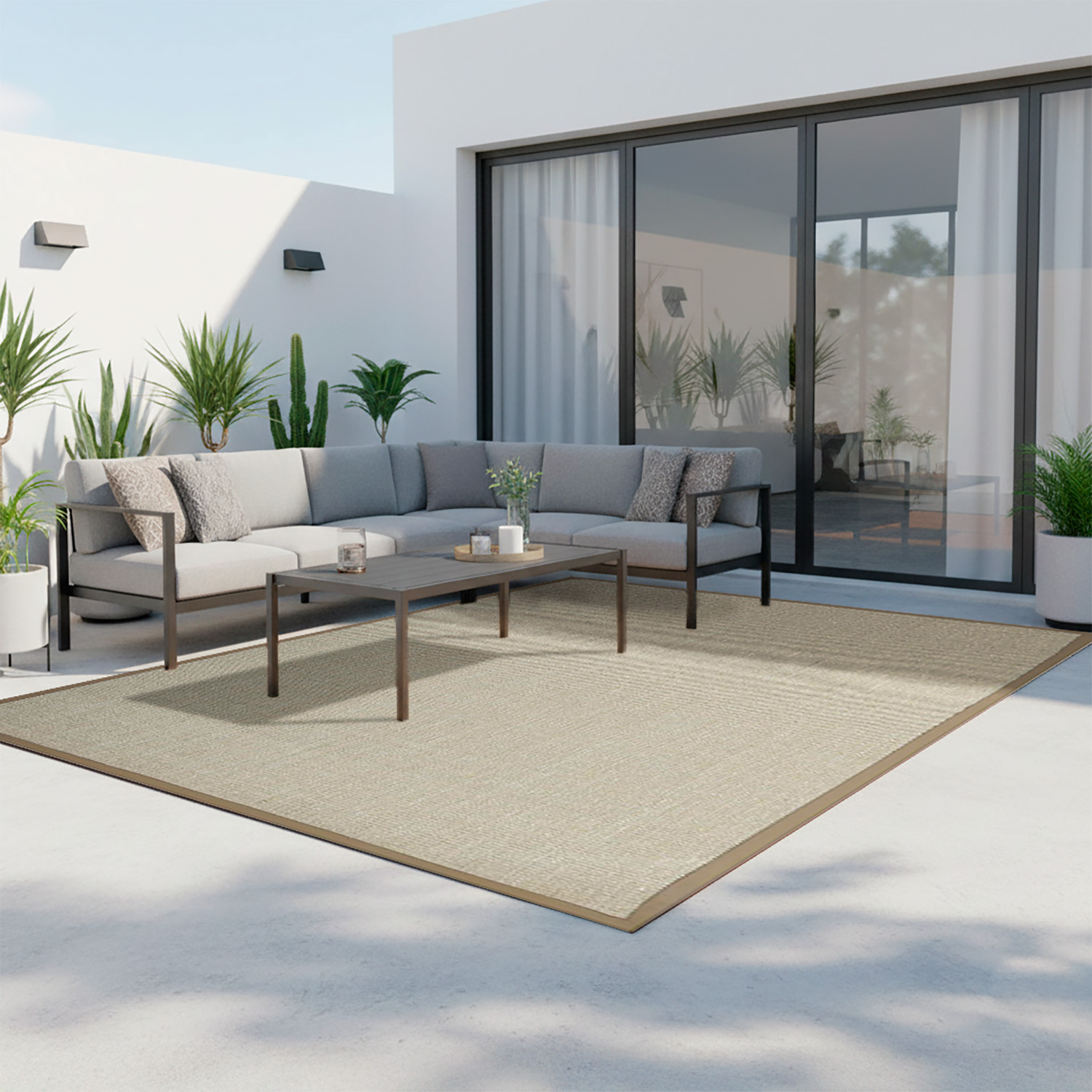 ALFOMBRA SISAL NATURAL BORDER 200X290 SAHARA - 1
