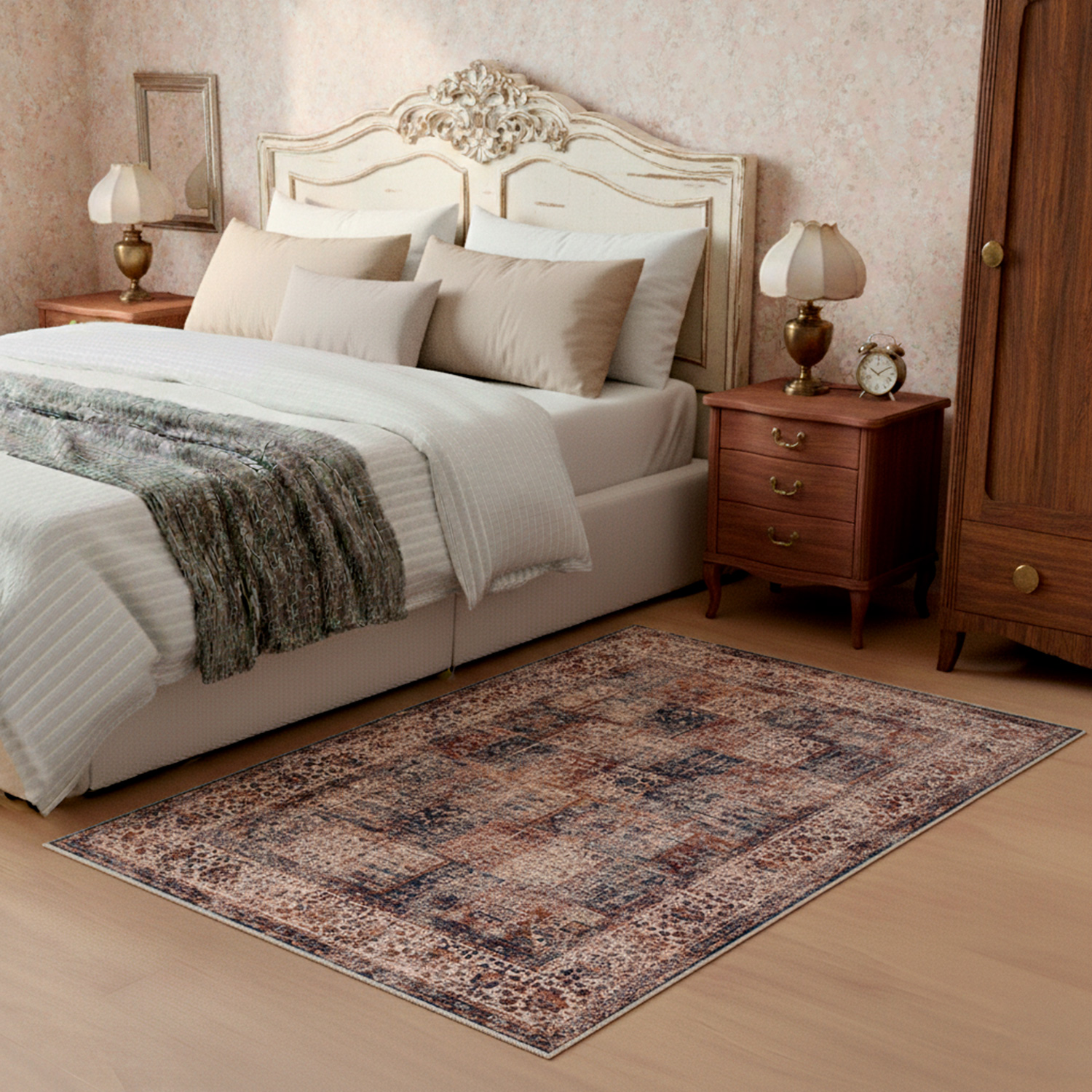 ALFOMBRA KARACHI 060X140 6491C DARK BLUE - 1