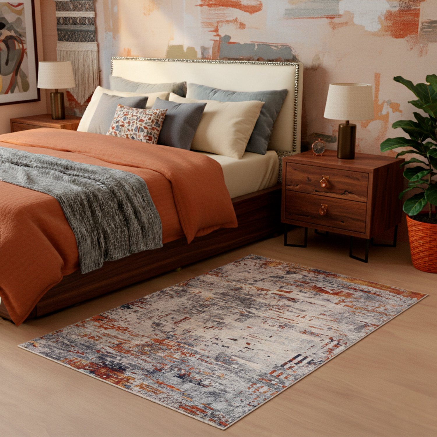 ALFOMBRA MEMPHIS 070X120 6944A MULT BEIGE/MUL GR - 1