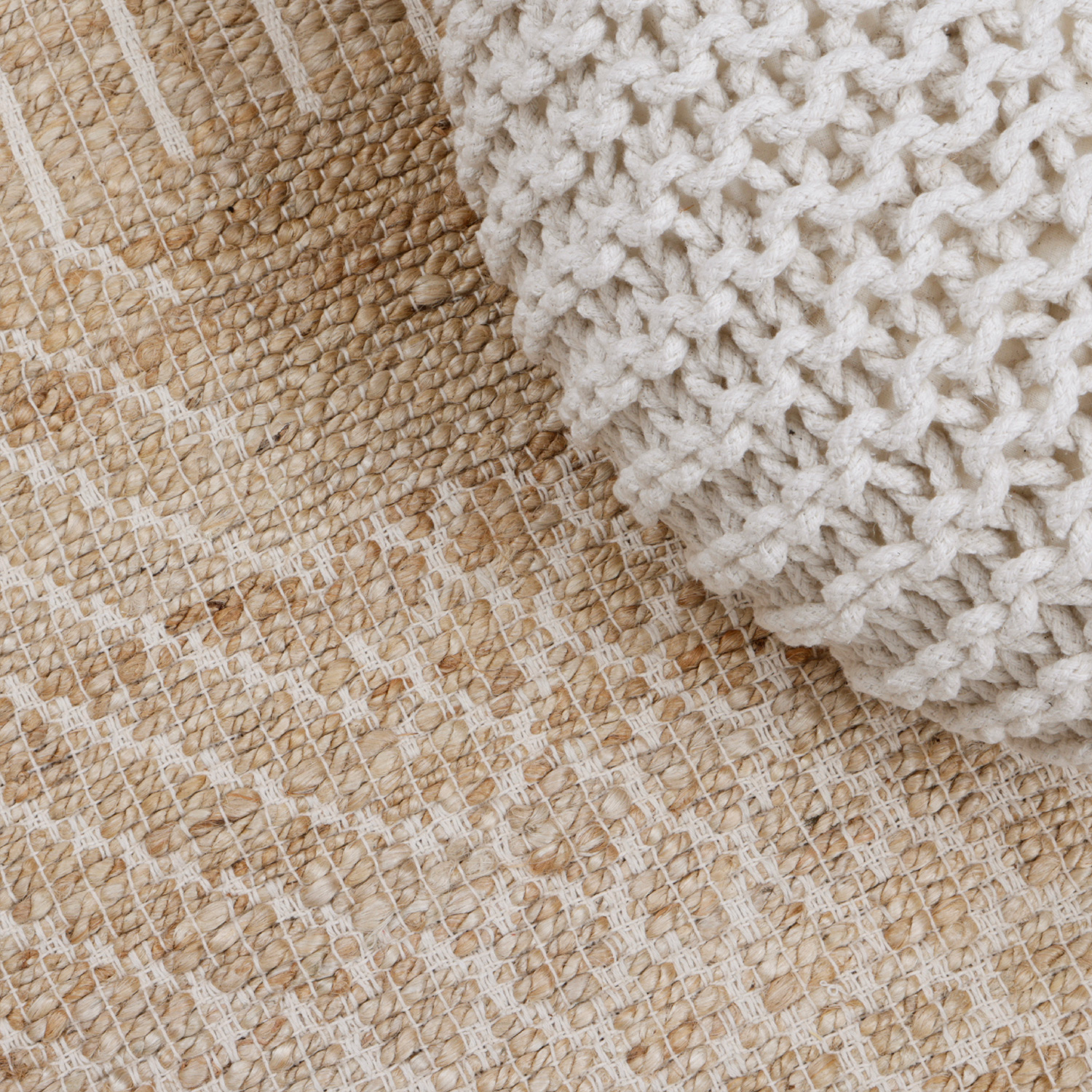 ALFOMBRA HANDWOVEN YUTE DESIGN 60X120 25 NAT - 5