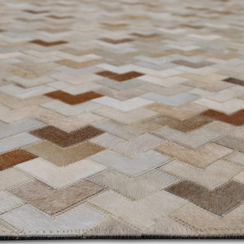 ALFOMBRA LEATHER PATCH DESIGN  190X290 2334 BEIGE - 4