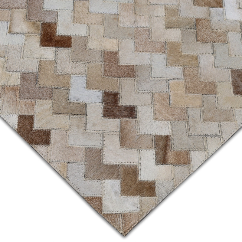 ALFOMBRA LEATHER PATCH DESIGN  190X290 2334 BEIGE - 5