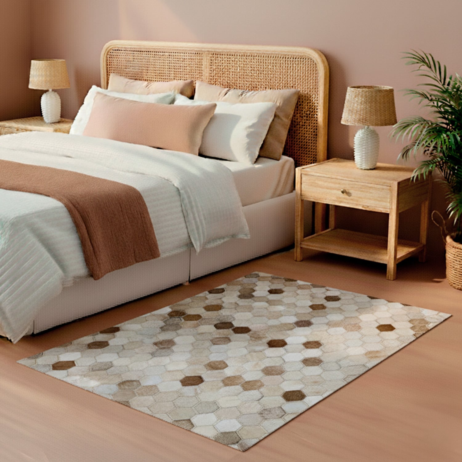 ALFOMBRA LEATHER PATCH DESIGN  060X120 2334 TAN - 1