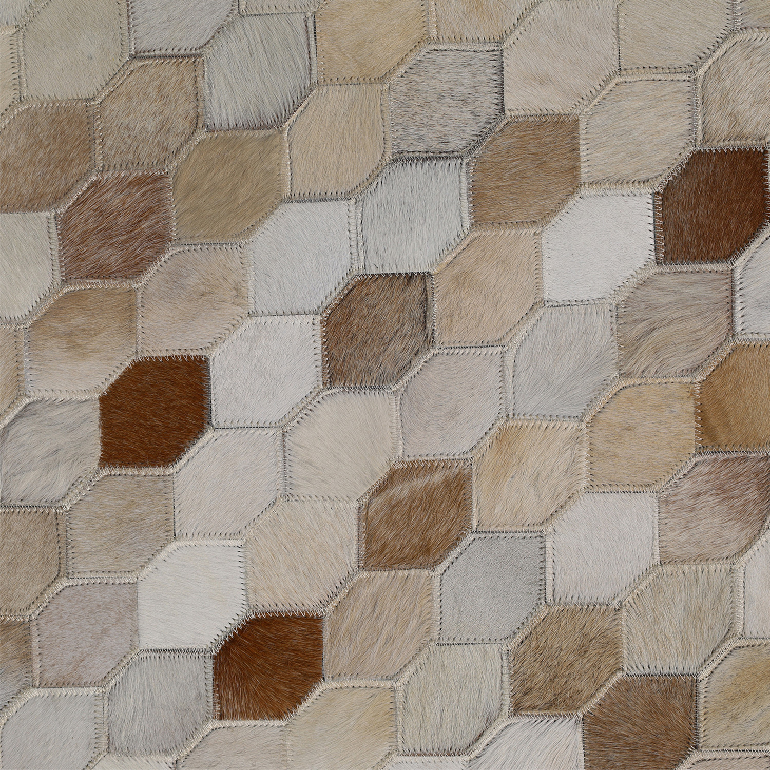 ALFOMBRA LEATHER PATCH DESIGN  160X230 2334 TAN - 3