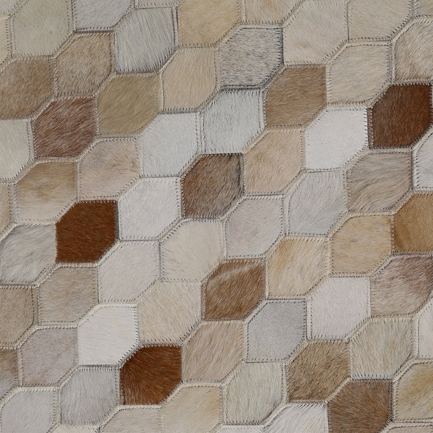 ALFOMBRA LEATHER PATCH DESIGN  190X290 2334 TAN - 3