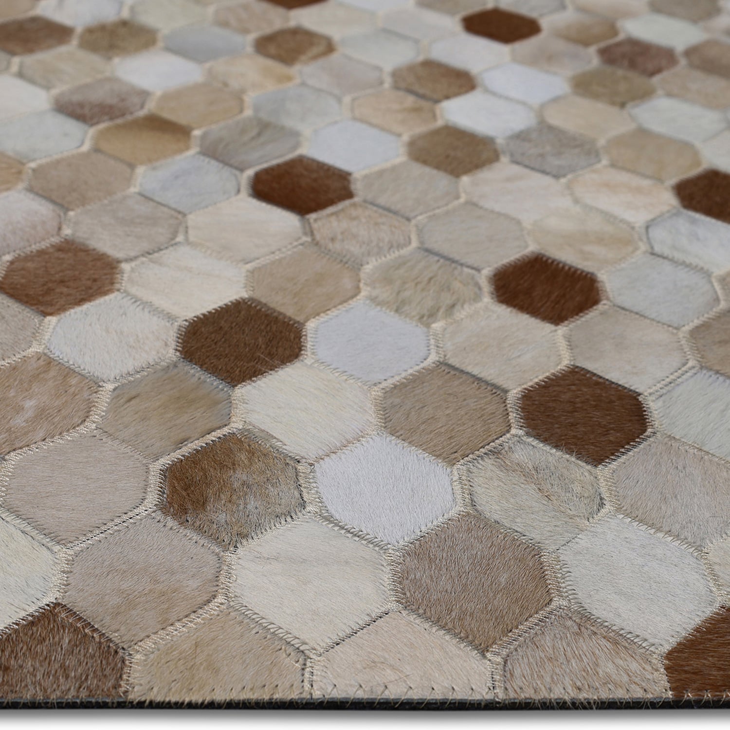ALFOMBRA LEATHER PATCH DESIGN  190X290 2334 TAN - 4