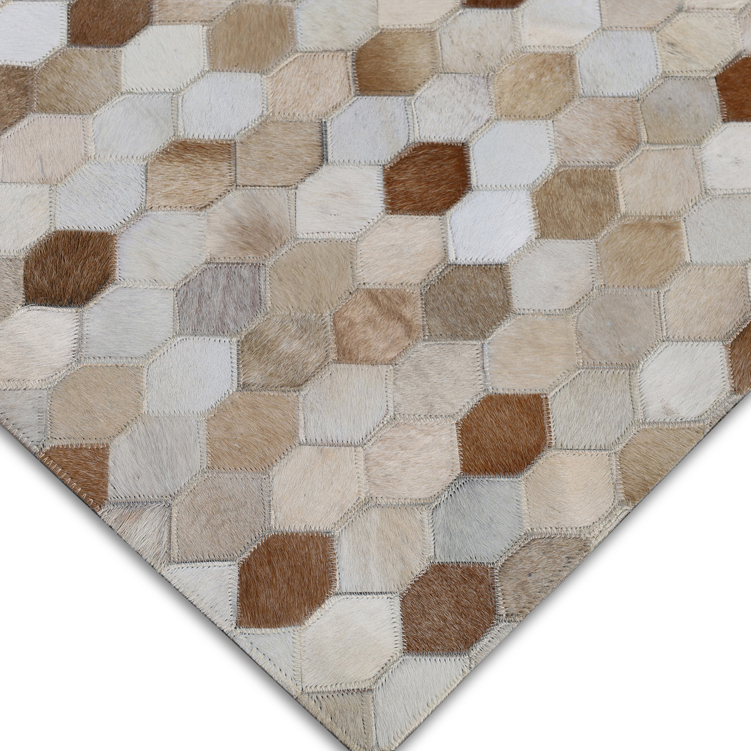 ALFOMBRA LEATHER PATCH DESIGN  190X290 2334 TAN - 5