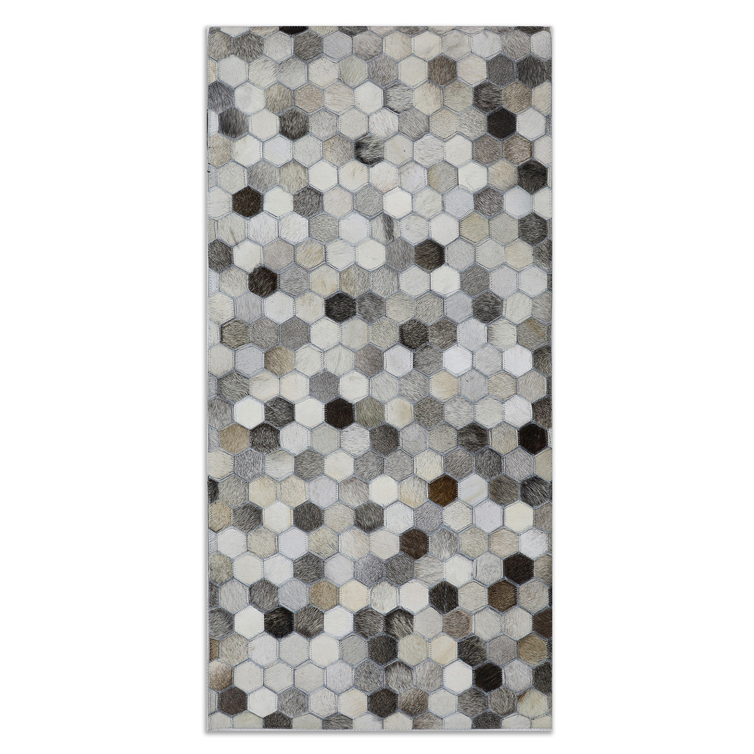 ALFOMBRA LEATHER PATCH DESIGN 60X120 105 GREY - 1