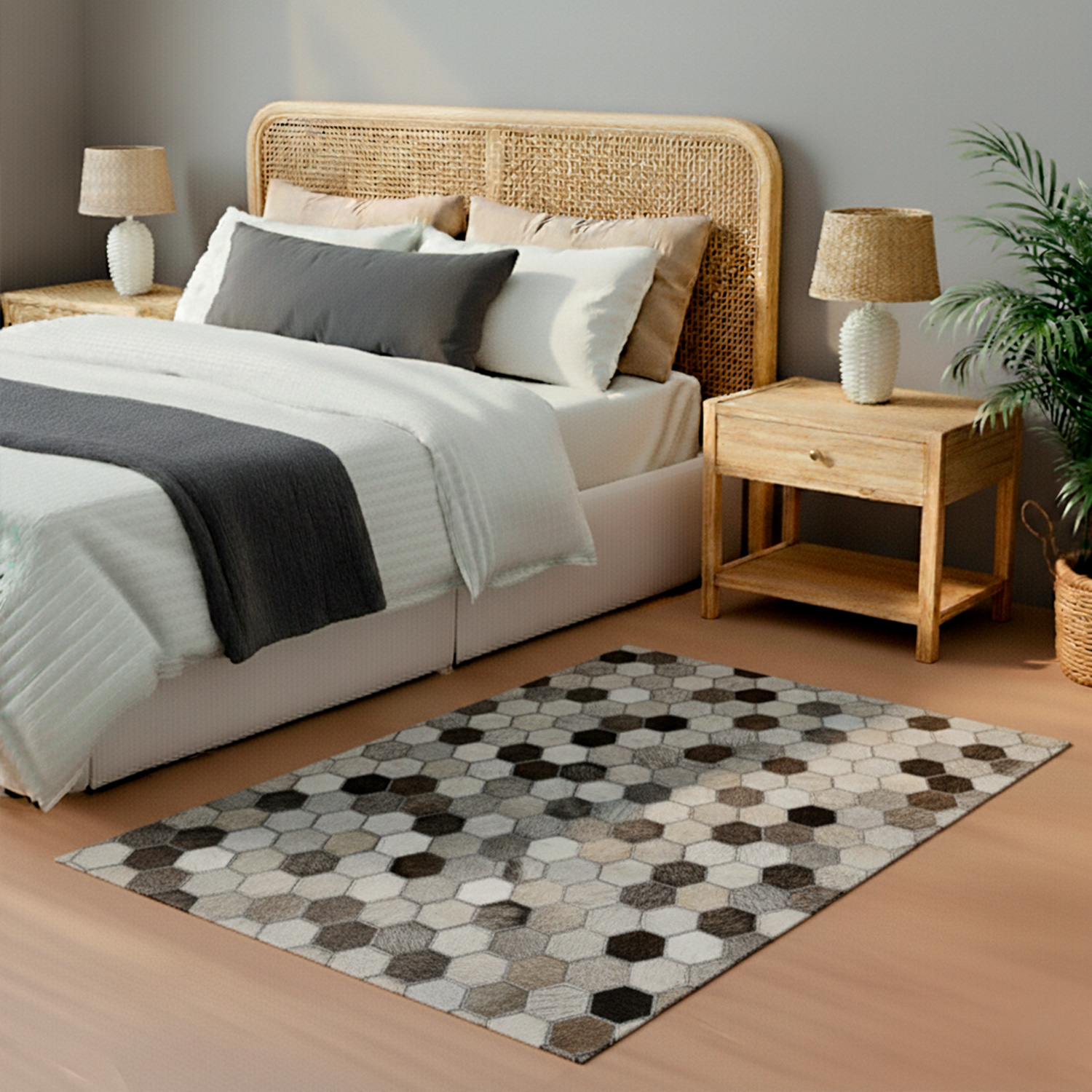 ALFOMBRA LEATHER PATCH DESIGN 60X120 105 GREY - 2