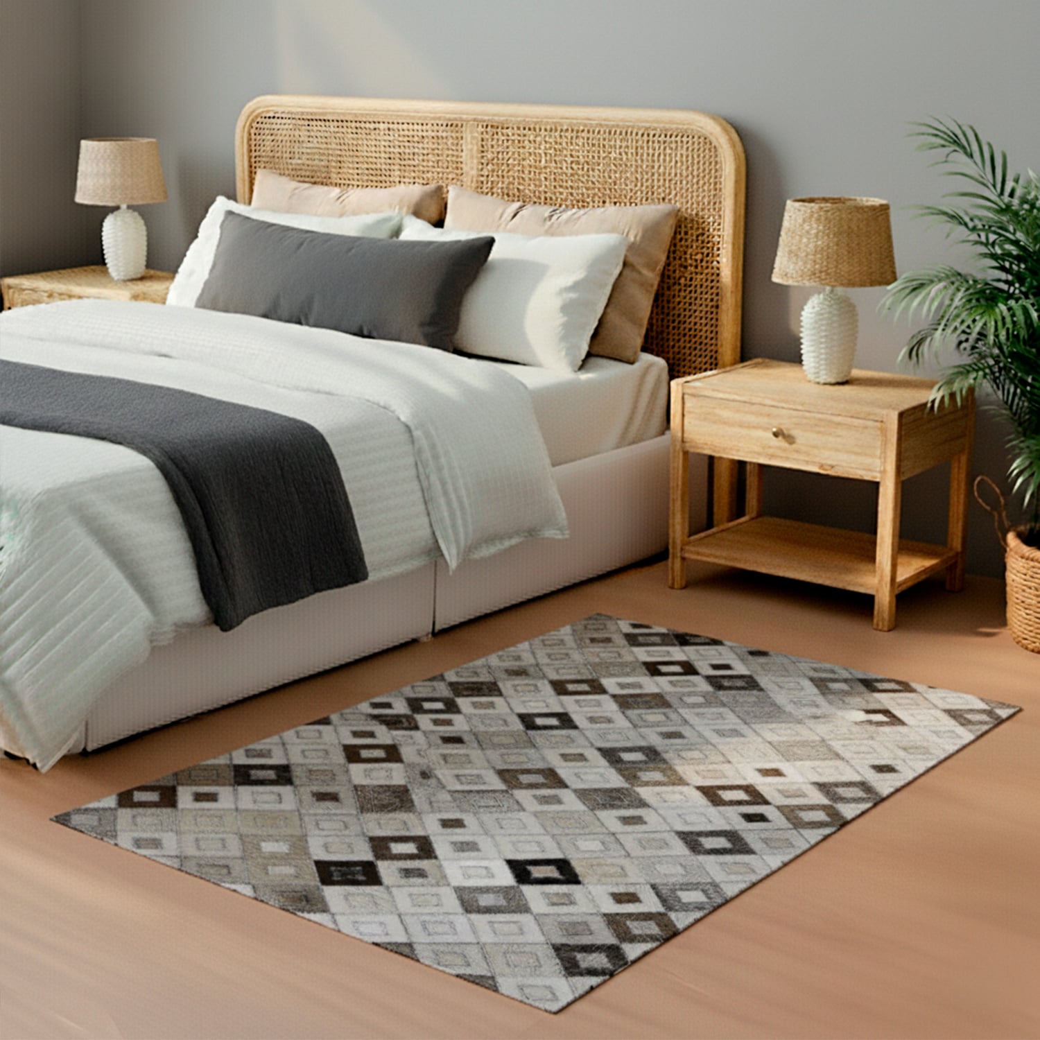 ALFOMBRA LEATHER PATCH DESIGN 60X120 124 GRE MIX - 1