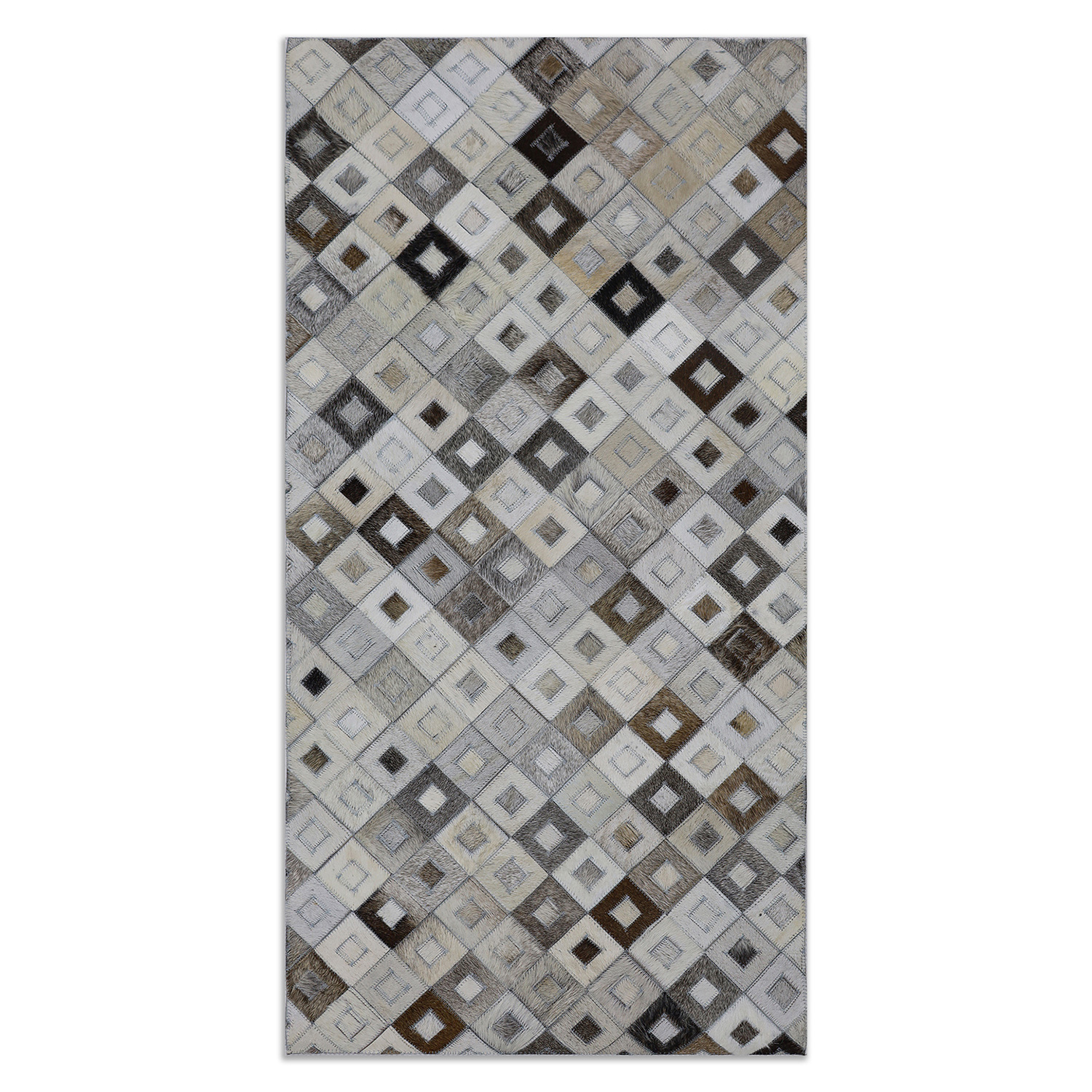 ALFOMBRA LEATHER PATCH DESIGN 60X120 124 GRE MIX - 2