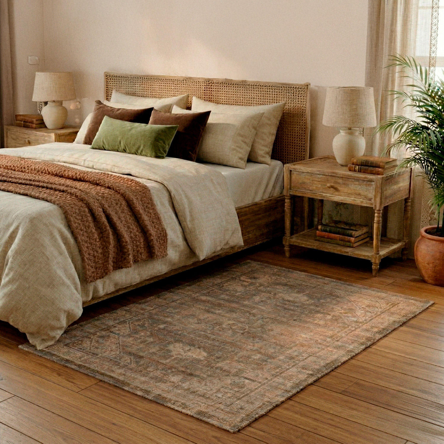 ALFOMBRA HANDWOVEN YUTE VINTAGE 60X120 07 GREY - 1