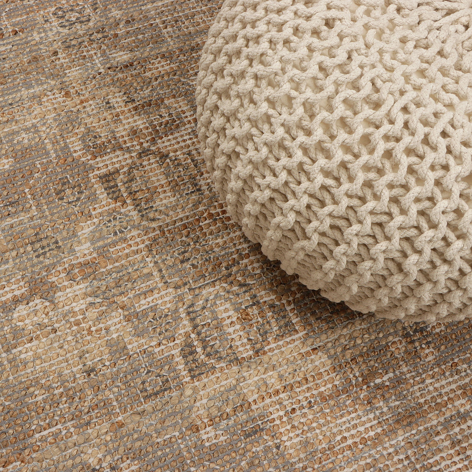 ALFOMBRA HANDWOVEN YUTE VINTAGE 60X120 07 GREY - 3
