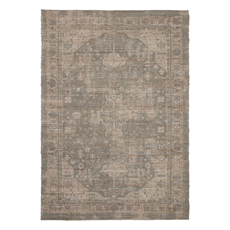 ALFOMBRA HANDWOVEN YUTE VINTAGE 60X120 07 BLUE - 2