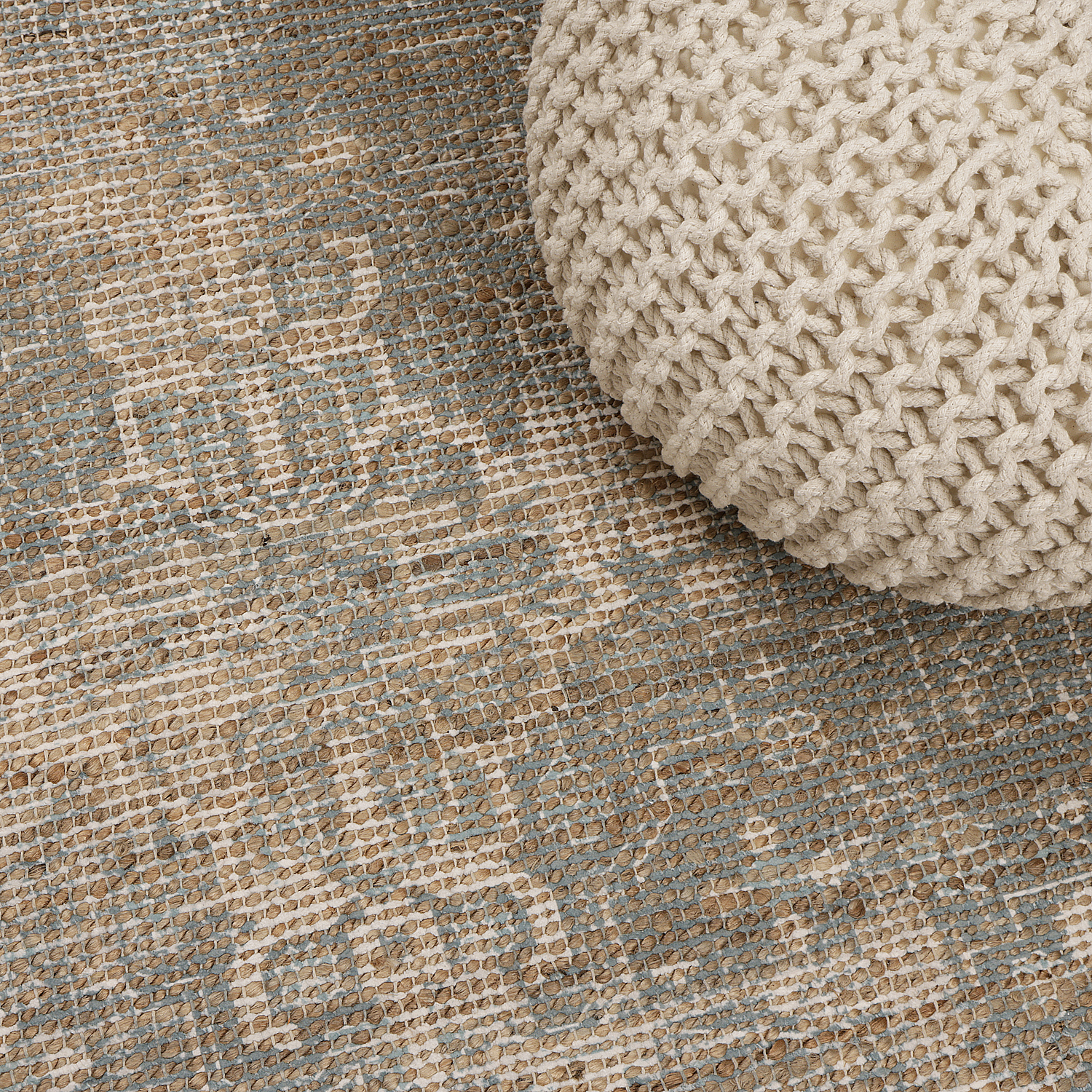 ALFOMBRA HANDWOVEN YUTE VINTAGE 60X120 07 BLUE - 5