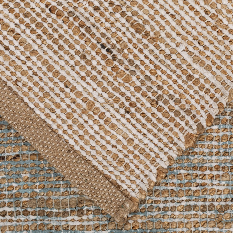 ALFOMBRA HANDWOVEN YUTE VINTAGE 70X240 07 BLUE - 5