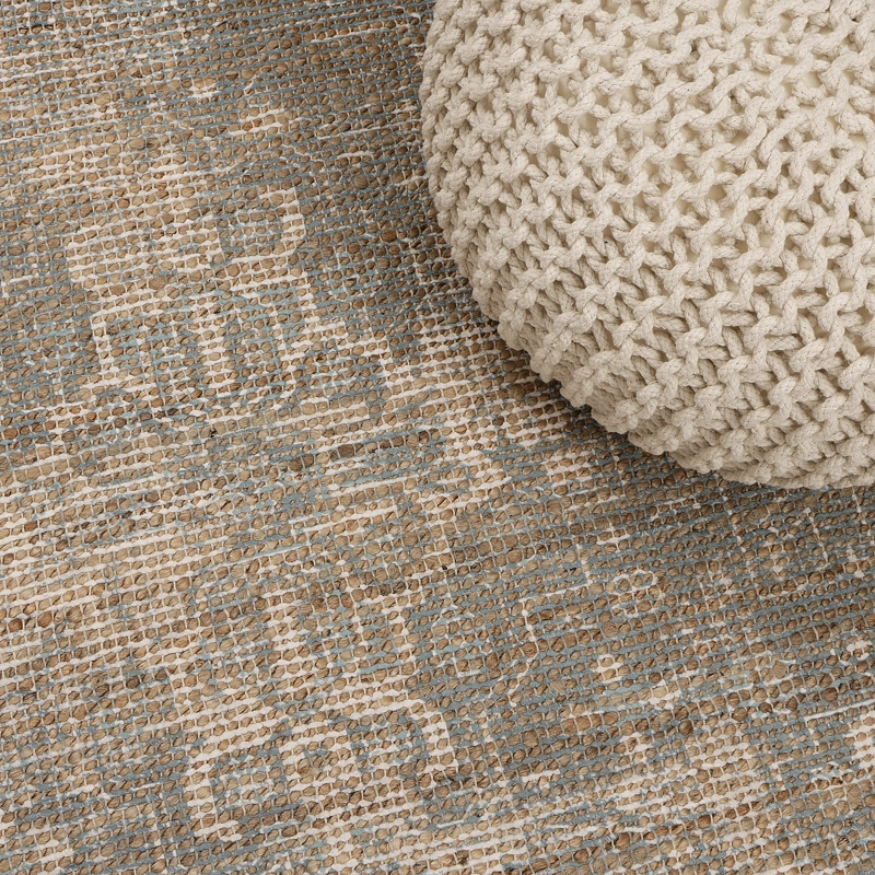 ALFOMBRA HANDWOVEN YUTE VINTAGE 160X230 07 BLUE - 4