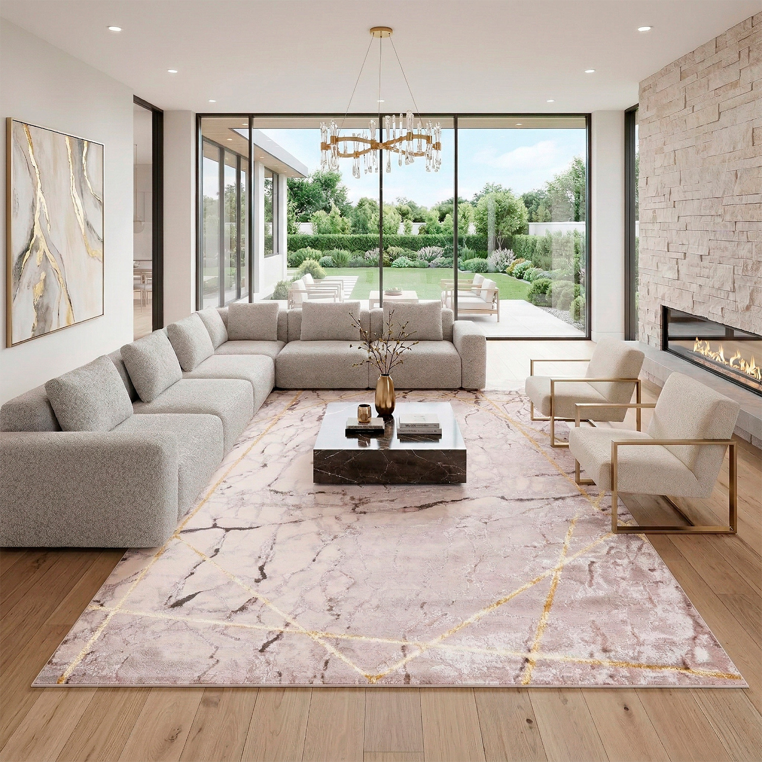 ALFOMBRA MILLET 160X230 HE359 GRIS - 1