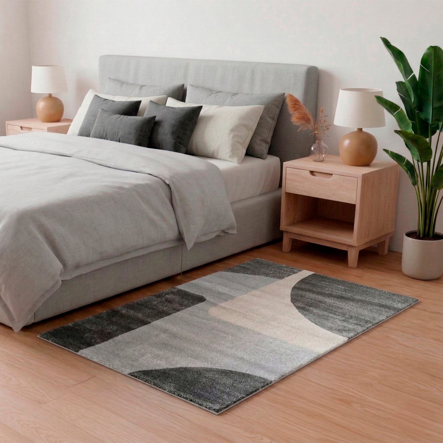 ALFOMBRA ACCESS 080X120 66201 GRIS NEGRO - 1
