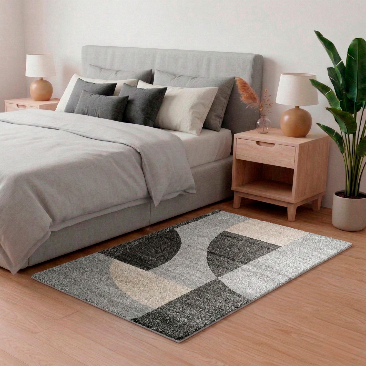 ALFOMBRA ACCESS 080X120 66202 GRIS NEGRO - 1