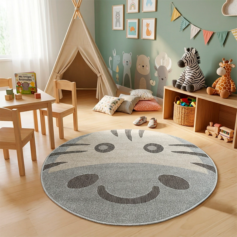 ALFOMBRA MANGO KIDS 120X120 E193A_SLB34 CEBRA