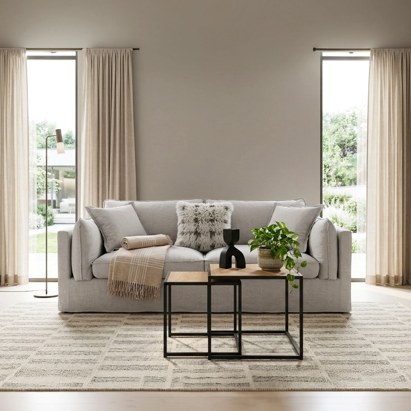 ALFOMBRA PALERMO SILVER 133X190 01740B - 1