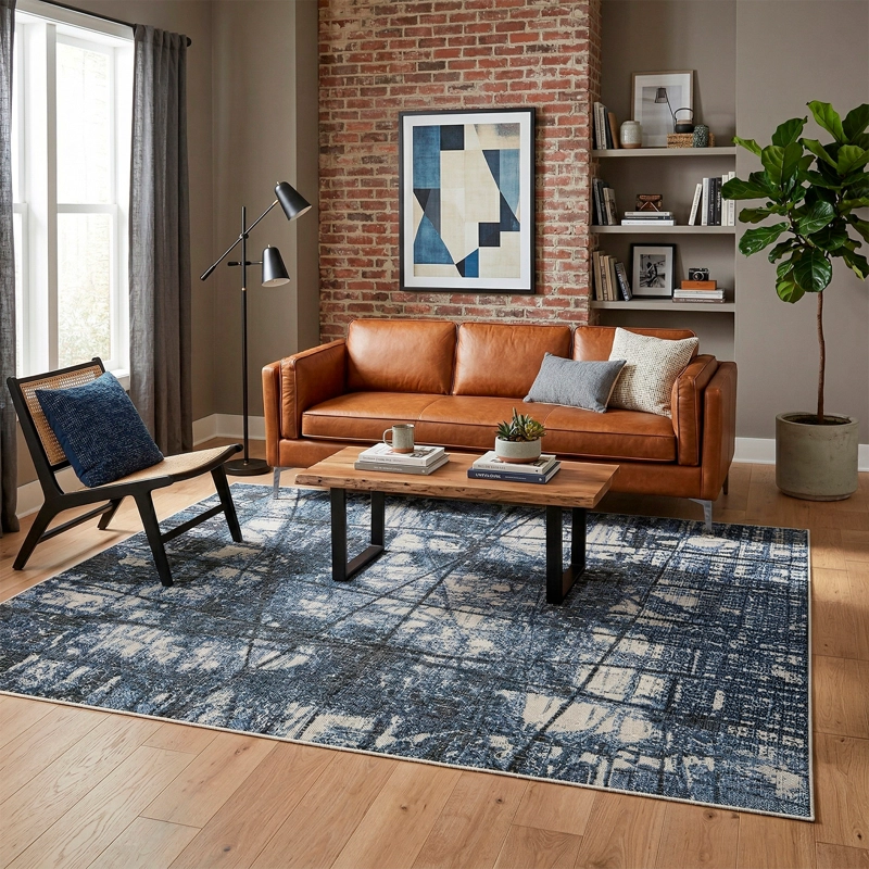ALFOMBRA PERFECT 133X190 02625A BLUE - 1