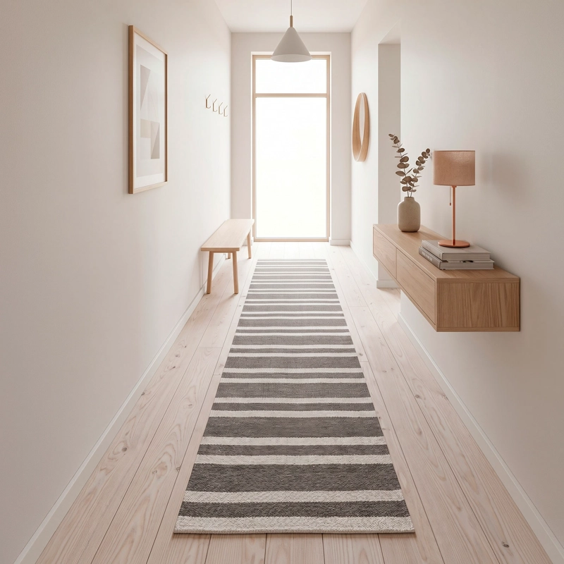ALFOMBRA DHURRIE NATURE 060X240 3240 GREY WHITE - 1