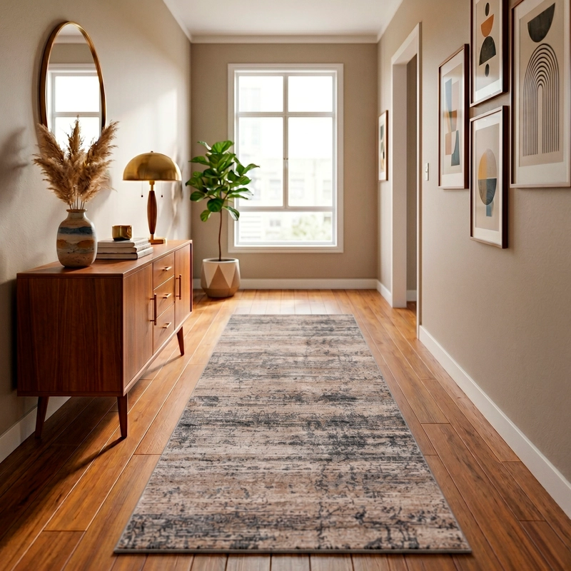 ALFOMBRA MAGNIFICENT 080X240 AK24A HB.D.GREY / L. BLUE - 1