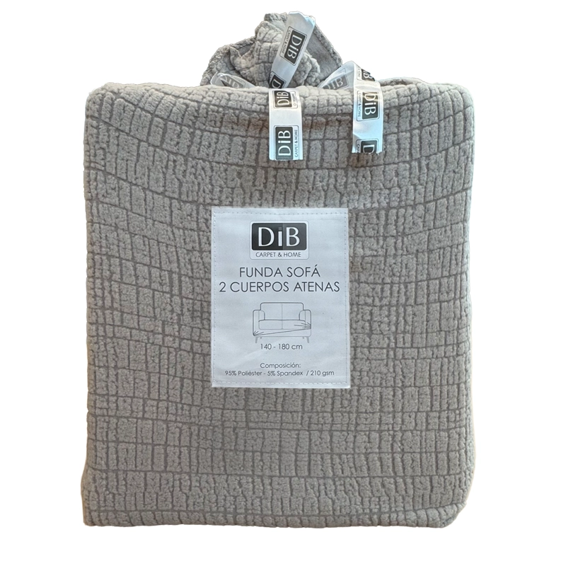 FUNDA SOFA 2 CUERPOS ATENAS GRIS - 8