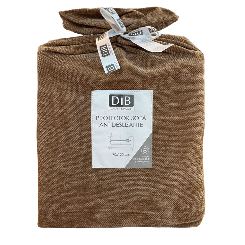 PROTECTOR SOFA ANTIDESLIZANTE 90X120 CAFE - 4