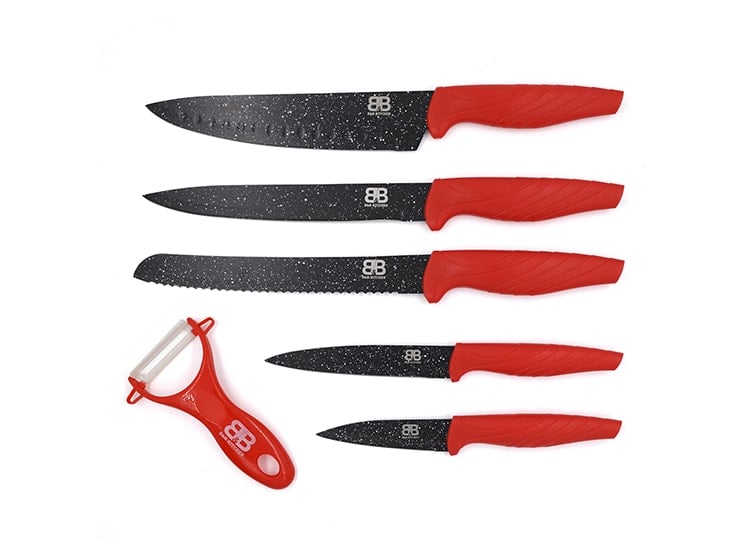 SET DE CUCHILLOS 6 PZS ACERO INOXIDABLE - 1