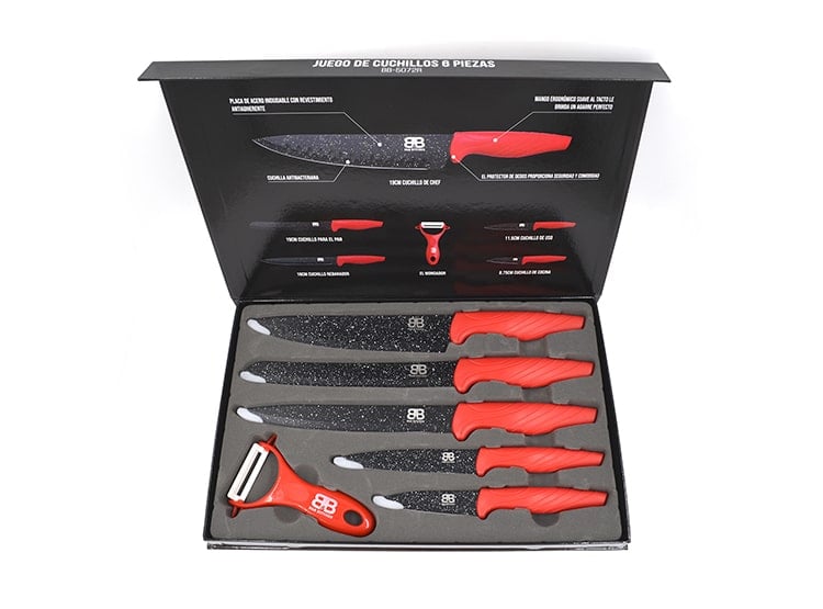 SET DE CUCHILLOS 6 PZS ACERO INOXIDABLE - 3