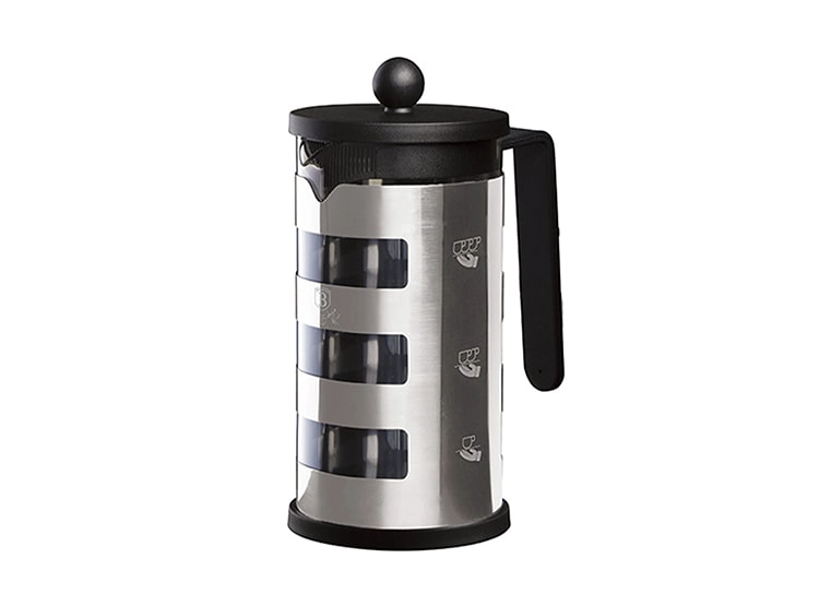 CAFETERA FRANCESA 1000 ML, BERLINGER HAUS, LÍNEA BLACK SILVER COLLECTION, COLOR NEGRO - ACERO. - 3
