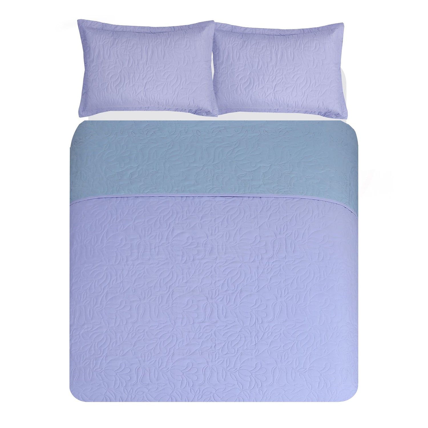 CUBRECAMA B&B MORADO LISO QUILT 2 P - 2