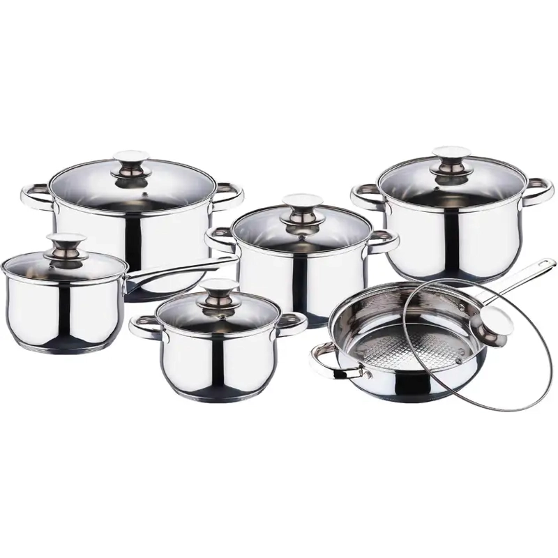 BATERIA DE COCINA 12 PZS GOURMET LINE ACERO INOXIDABLE - 1
