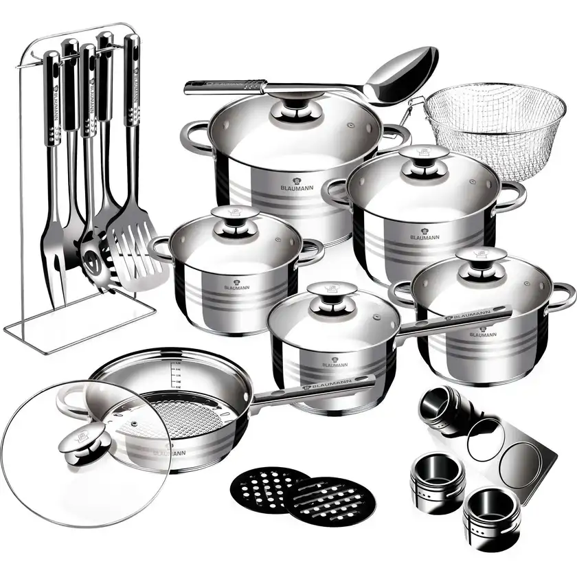 BATERIA DE COCINA 27 PZS GOURMET LINE ACERO INOXIDABLE - 1