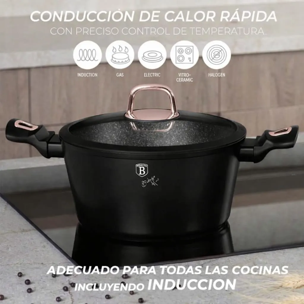 BATERIA DE COCINA 10 PZS BLACK ROSE COLLECTION ANTIADHERENTE - 2